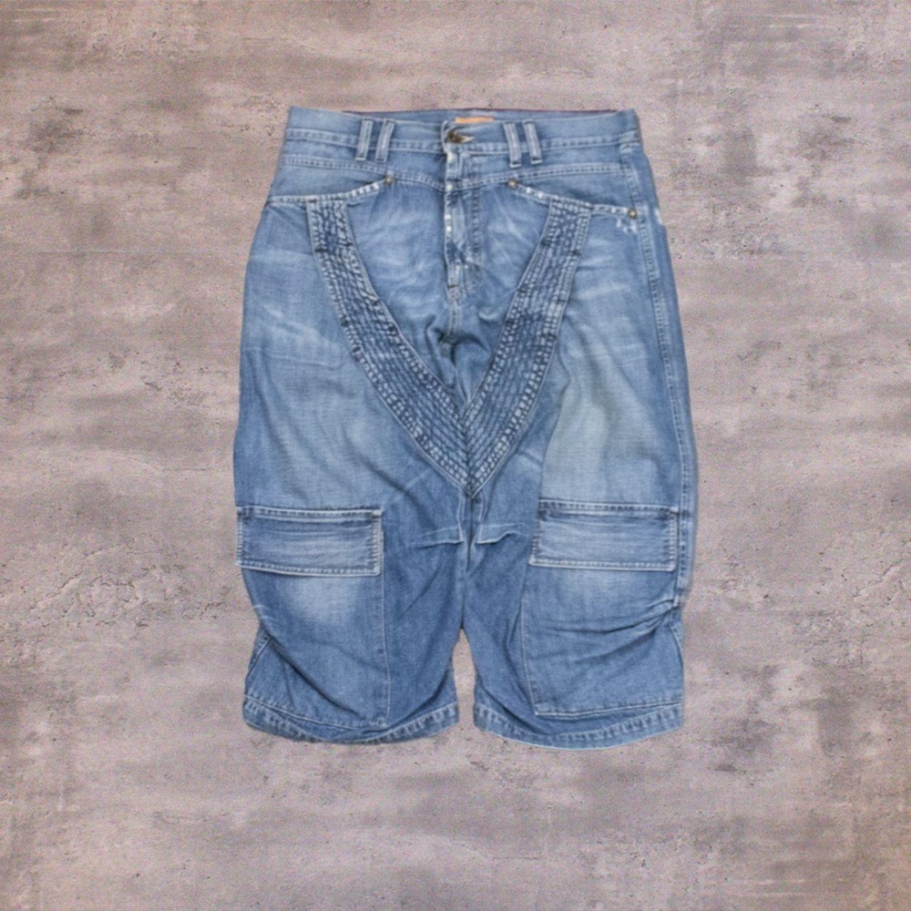 Y2K's 00's I-O Baggy Realx Fit Wide Legged Long Inseam Denim Jort's Short's